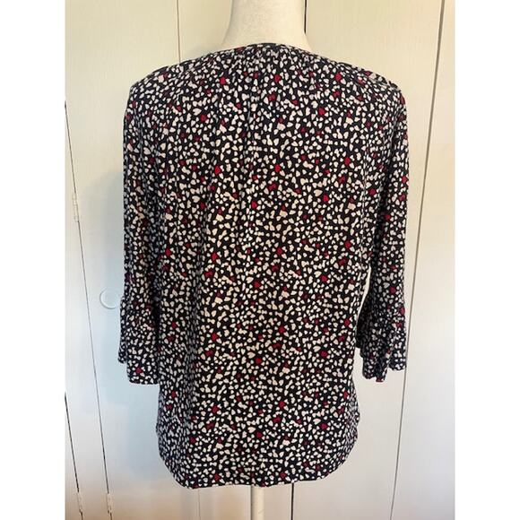 Michael Kors Size Small Crew Neck Blouse 3/4 Bell Sleeves - Picture 3 of 6